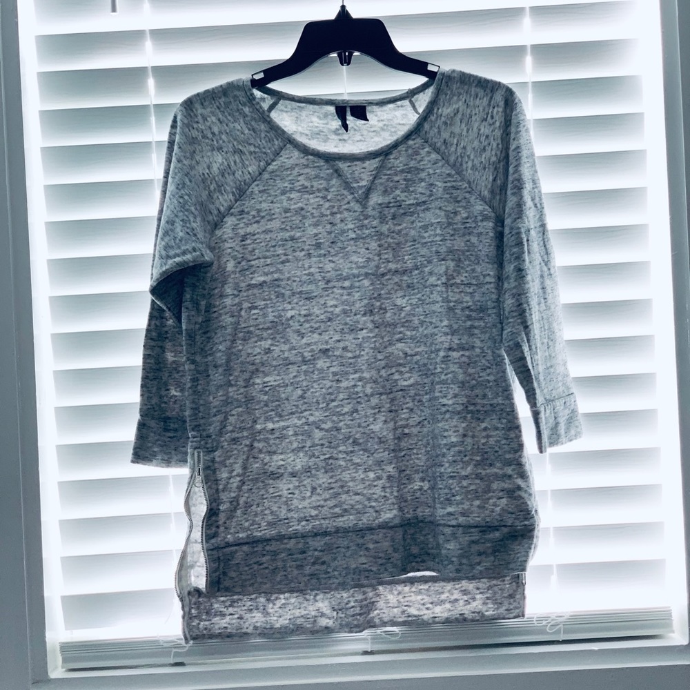 Cynthia Rowley Grey Sweater with zippers